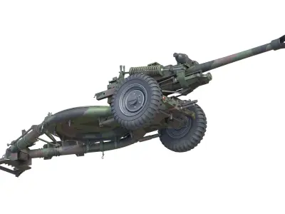 Field Howitzer M119  Low-poly 3D model