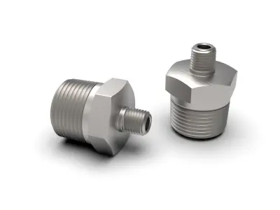 Hex reducing pipe nipple NPT male threaded collection 3D model