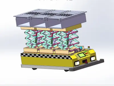 AGV vehicles Assemble 3D model