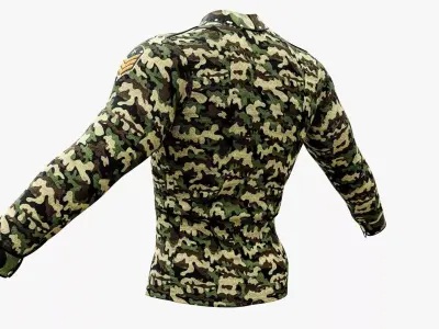  Military Uniform Low-poly 3D model