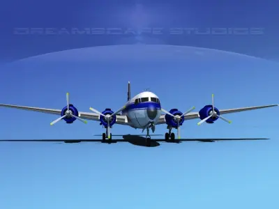 Douglas DC-7B Mid Atlantic Charter 3D model
