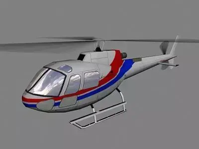 As-350 V2 Helicopter Low-poly 3D model