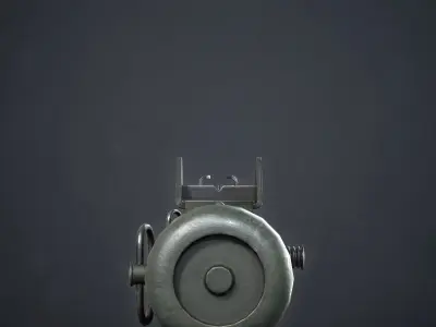 PBR Swedish K gun with wooden handle Low-poly 3D model