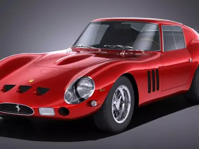 LowPoly Ferrari 250GTO 1962 Low-poly 3D model