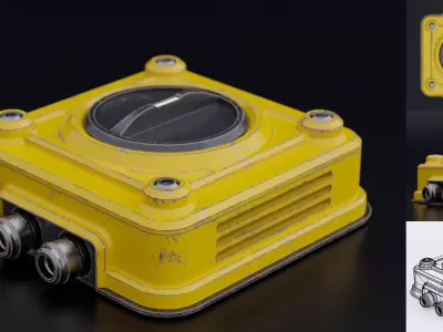 Factory Electrical Switch 11x11x4 Low-poly 3D model