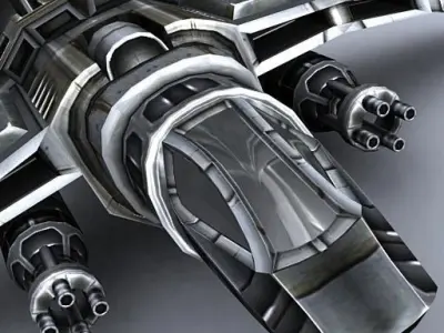 3DRT - Sci-Fi Gunship 4 Low-poly 3D model