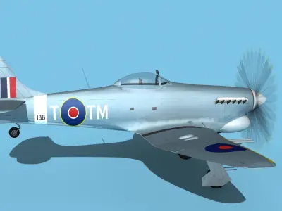 Hawker Hawker Tempest MK1 V03 3D model