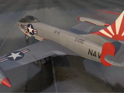 Chance Vought F6U-1 Pirate 3D model
