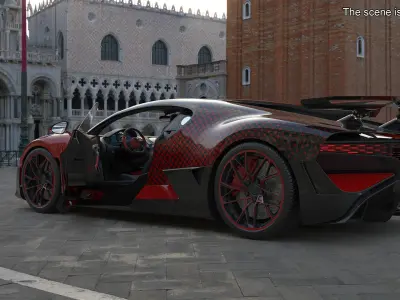 Hypercar Luxury Racer Red 3D model