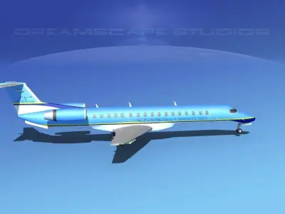 Embraer ERJ-145 Express Charter 3D model