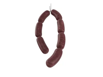 Sausages On Hook 02 3D Model