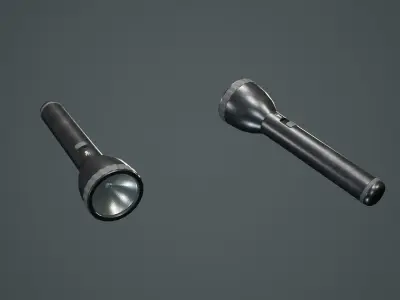 Survival Props Package - Flashlight Free low-poly 3D model