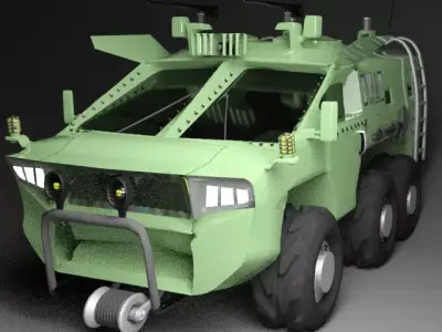 military truck Low-poly 3D model