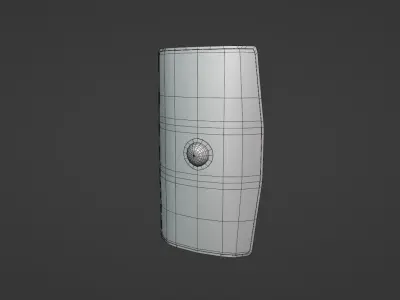 Roman Shield Scutum  Low-poly 3D model