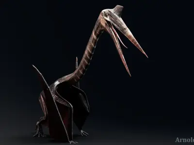 Dinosaur Quetzalcoatlus Giant Pterosaurs Unreal Engine Project Low-poly 3D model