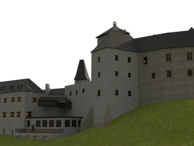 Burg Lockenhaus complex Historical Medieval Castle Fortress 3D model