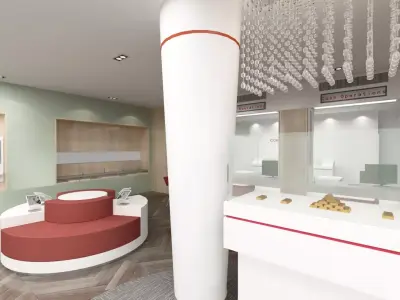 Bank Office Branch 3D model