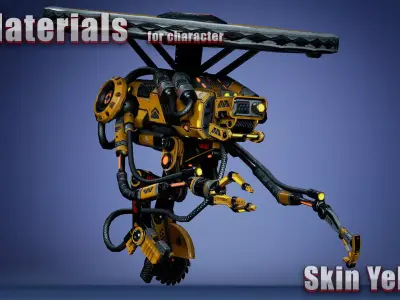 Sci-Fi Drone 03 Low-poly 3D model