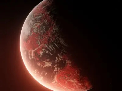 Planet Space Ready to game  Low-poly 3D model 8