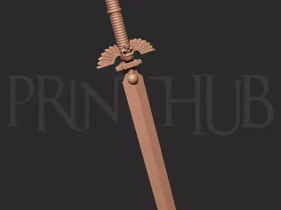 Space Marine Power Sword STL 3D Print Cosplay Prop STL file 3D print model