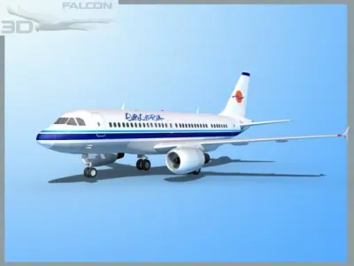 Falcon3D A319 Eurocypria Airlines 3D model