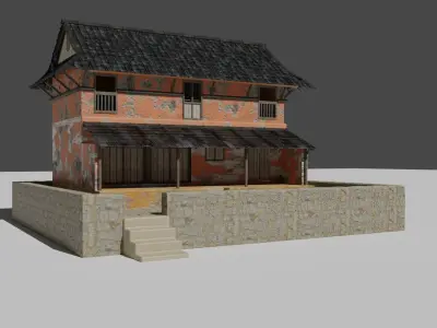 Traditional House Of Nepal 3D model