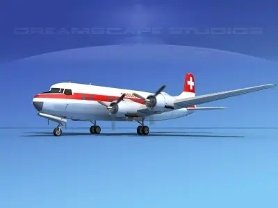 Douglas DC-6 Swissair 3D model