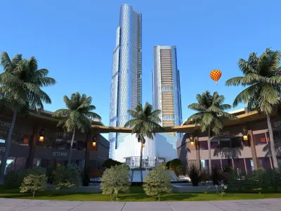 high rise building - commercial towers 3D model