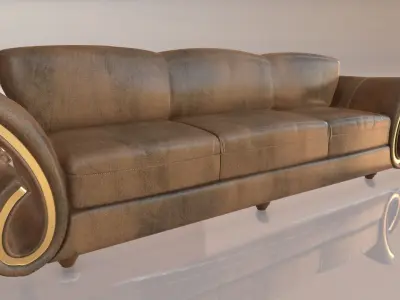 MODERN COUCH AND LOVESEAT UNWRAPPED LIVINGROOM SET  Free 3D model