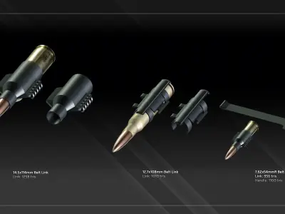 Russian Ammunition Low-poly 3D model