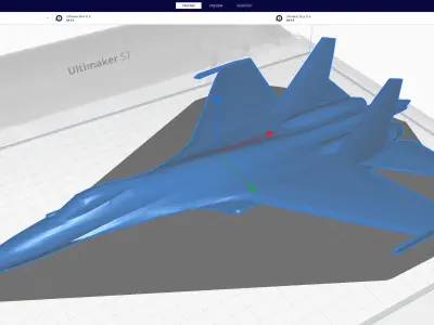 Sukhoi SU-27 Flanker Low-poly 3D model