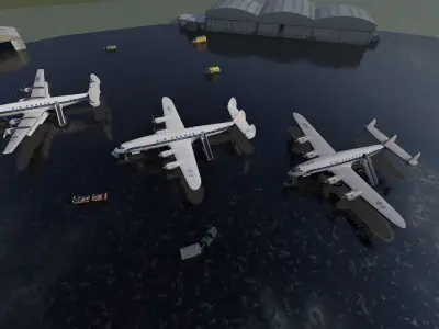 Constellation L-749 Constellation L-1049G and Starliner L-1649 3D model