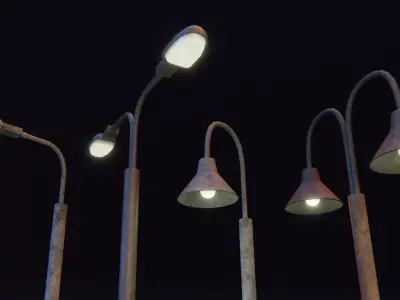 Street Lamps Free low-poly 3D model