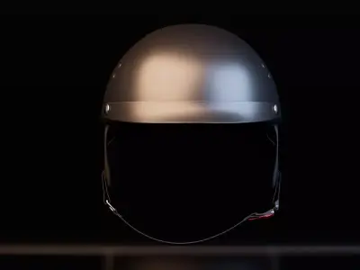 Motorcycle Half Helmet Free 3D model