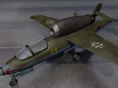 Heinkel He-162A Salamander 3D model