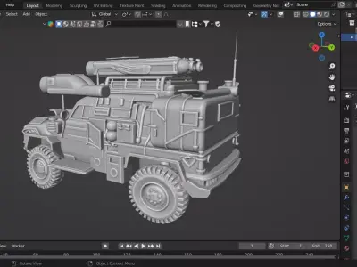 JLTV Military Armored Truck 3D print model