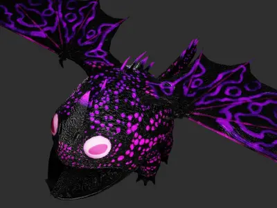HTTYD Dragon Hobgobbler 3d Model Rigged and Fully Detailed Free Free 3D model