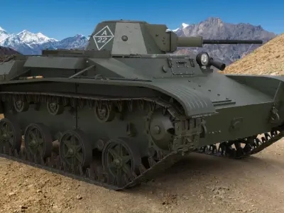 Tank T 60 Mental ray 3D model