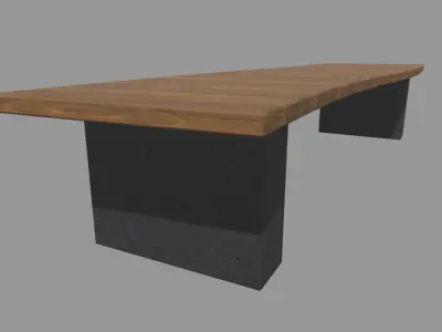 Low Poly Bench 015 Low-poly 3D model