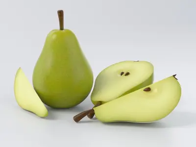 Cartoon Pear 3D model