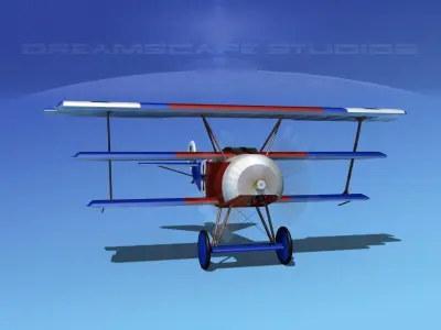 Fokker DR-1 Triplane V06 3D model