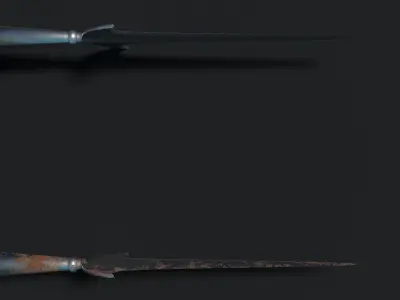 Medieval Partizan Spear Low-poly 3D model