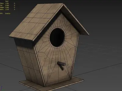 Bird House M01 Low-poly 3D model