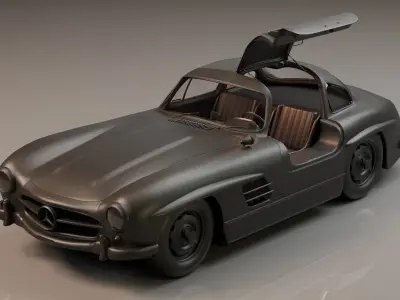 Mercedes Benz - 300SL Gullwing - 3D Model Free 3D model