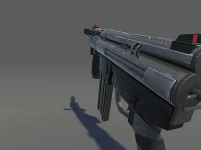 Zombie SMG Low-poly 3D model