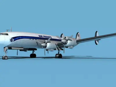Lockheed L1649 Star Liner Air France 3D model
