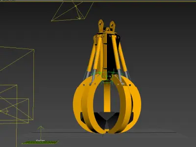 SCRAP METAL GRABBER RIGGING 3D model