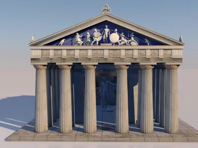 Greek doric temple 3D model