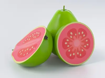 Cartoon Guava 3D model