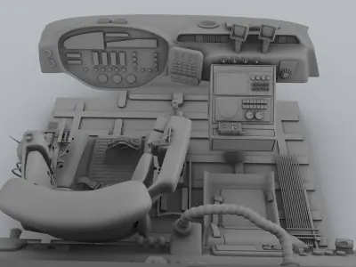 Future Interior Vehicle 3D model